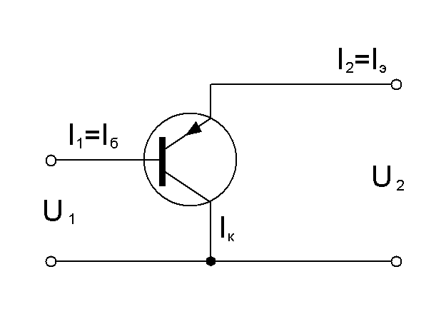 Схема включения биполярного транзистора с общей базой в активном режиме