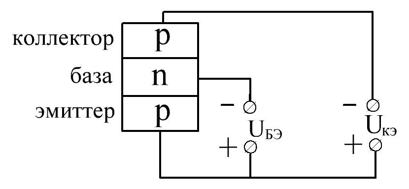 Коллектор эмиттер база схема