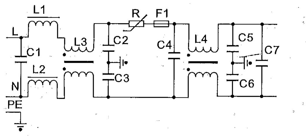 Фильтр синфазных помех схема