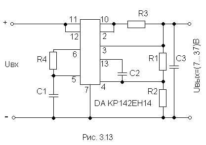 Кр142ен2б схема включения