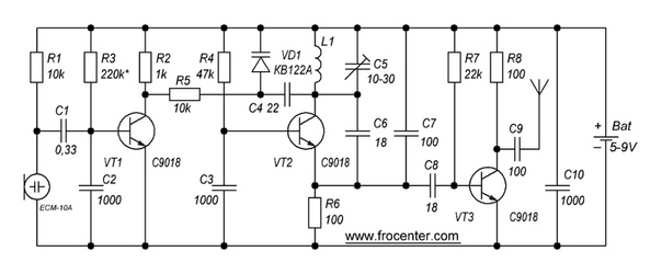 Схема фм приемника на транзисторах
