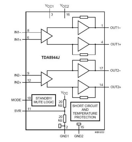 Tfa9843j схема усилителя