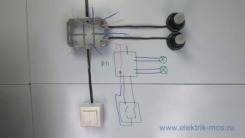 Как подключить двойной выключатель нового образца