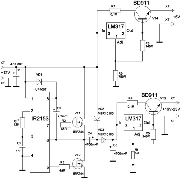 Uc3843b схема блока питания