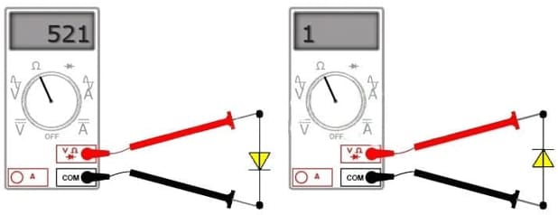 Определение полярности мультиметром