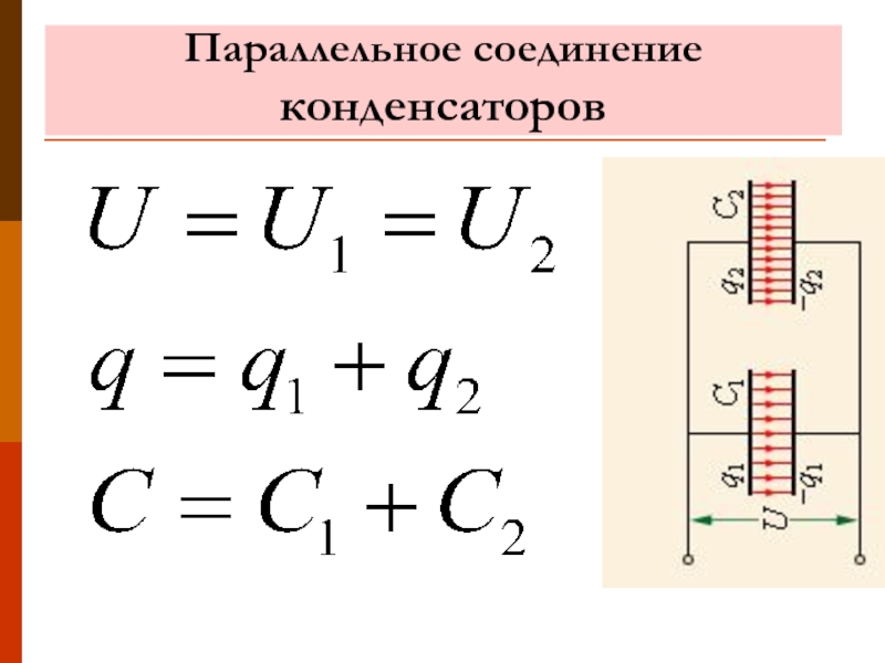 Электрическая емкость плоский конденсатор соединение конденсаторов презентация