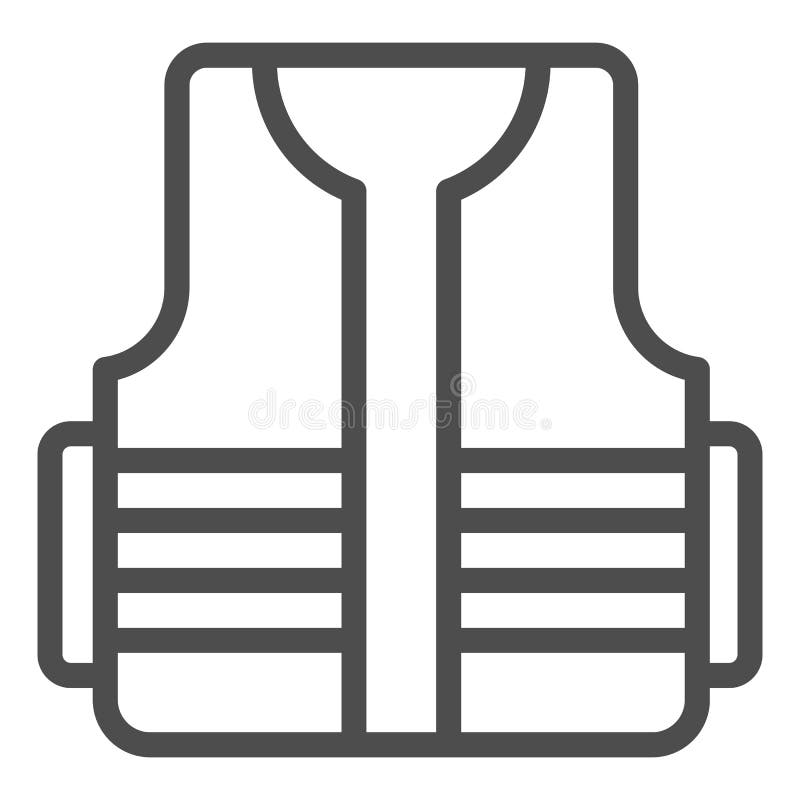 Builder vest line icon. Construction wear vector illustration isolated on white. Protective vest outline style design vector illustration