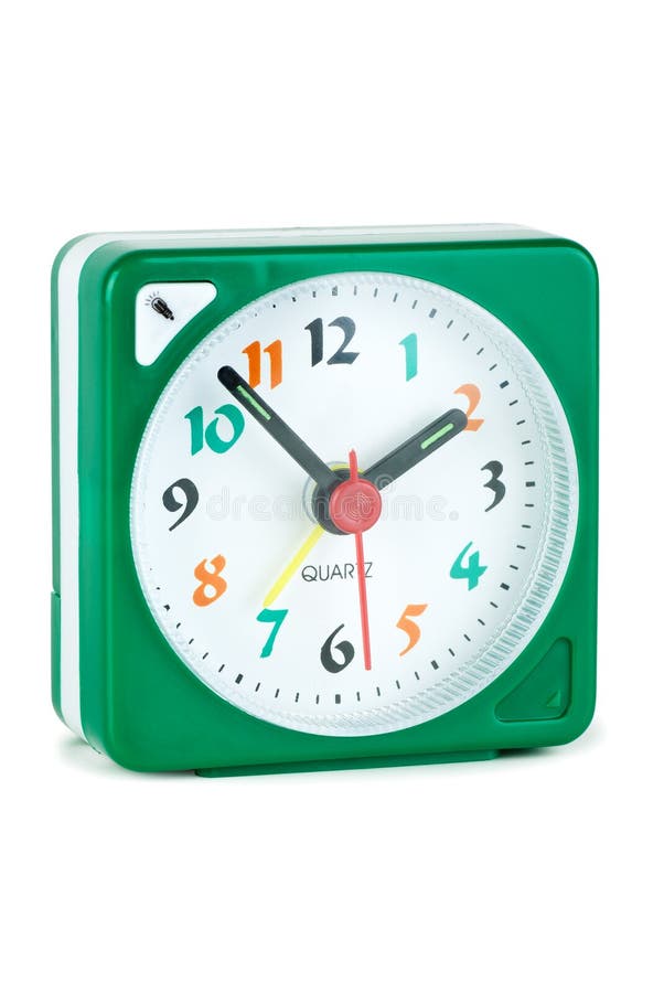 Cheap quartz alarm clock stock image