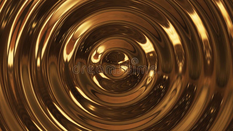 3d render Abstract circle ripple gold 3d wave stock illustration