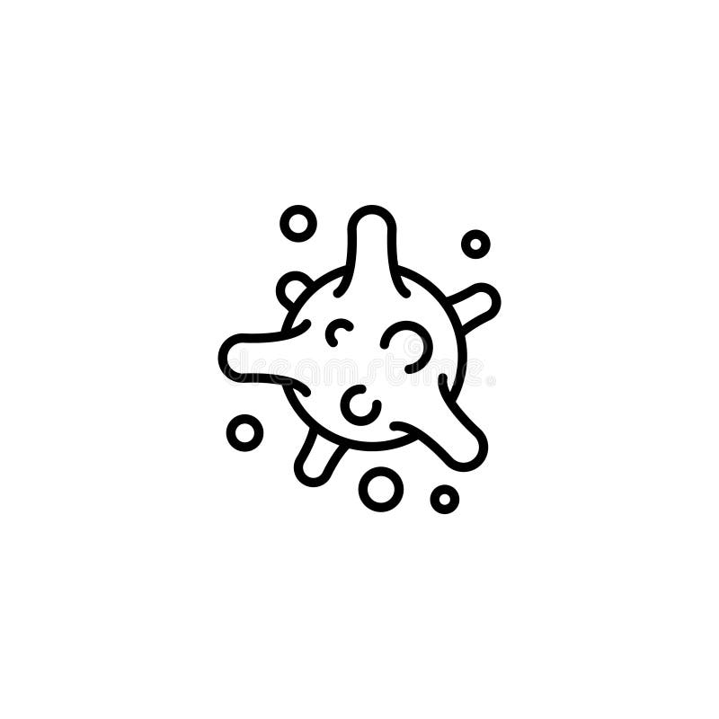 Line icon. Bacterium, virus vector illustration