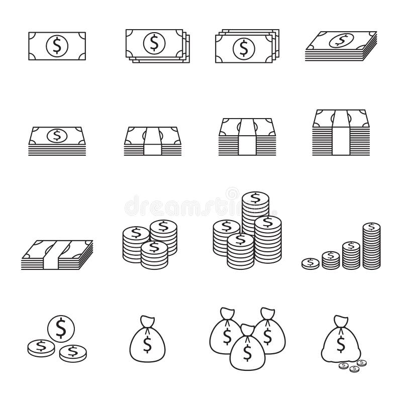 Money line icon royalty free illustration