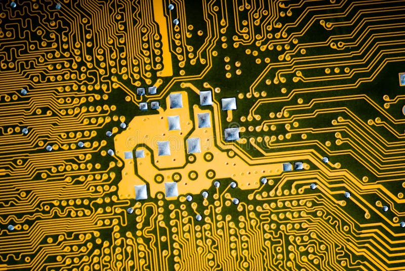 Printed circuit board. Back side of a printed circuit board royalty free stock image