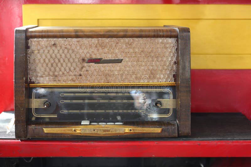 Vintage Radio receiver 1960 year royalty free stock image