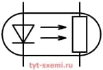 Обозначение резистивной оптопары на схеме