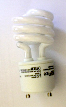 Compact fluorescent lamp with GU24 connector