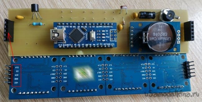 Простые часы на Arduino и матричном индикаторе