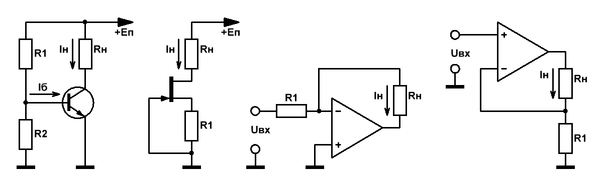 Источники тока на полевых и биполярных транзисторах