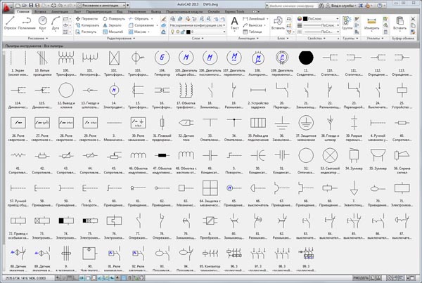 Элементы электрических схем для visio