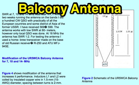DXZone Balcony Antenna for 7 10 14 MHz