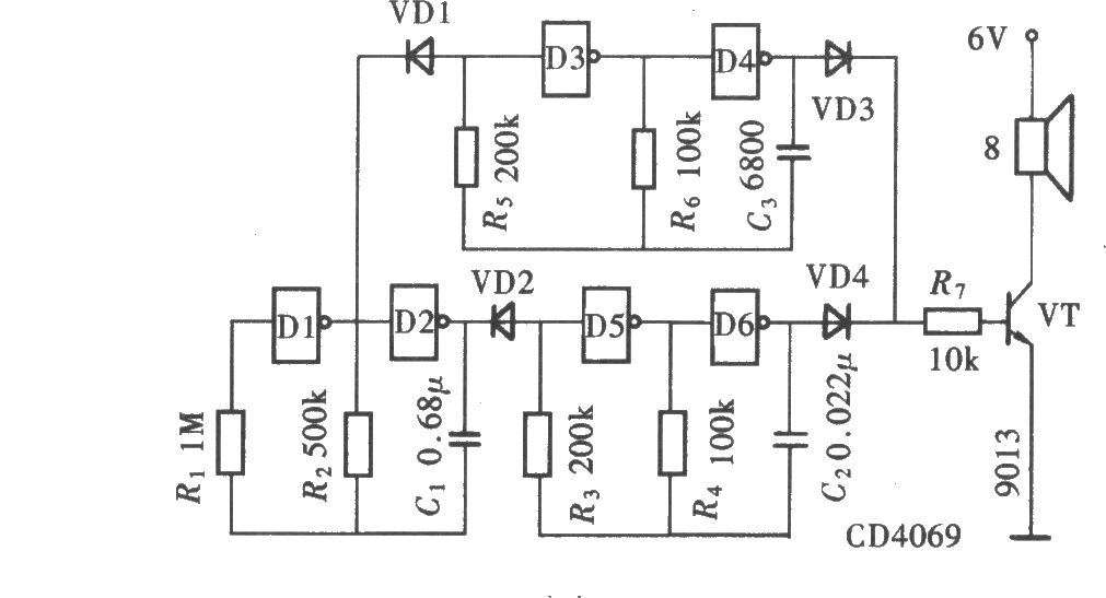 Cd4069 схема включения