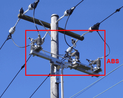 Disconnecting-switch in overhead line