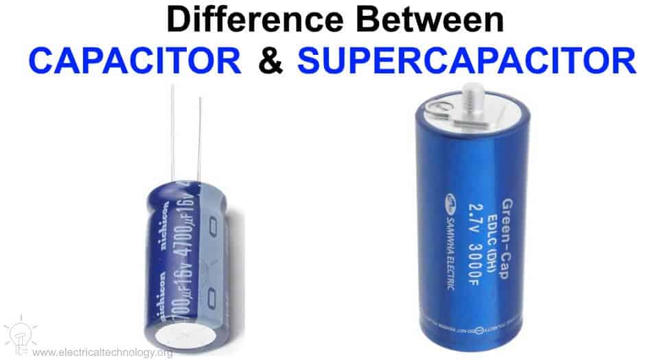 Difference Between Capacitor and Supercapacitor