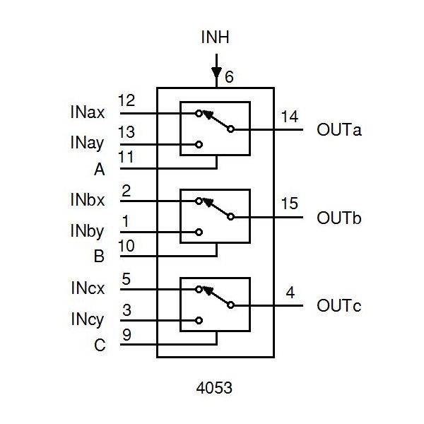 Hc4053 схема включения