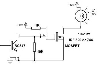 Switching Lamp using MOSFET