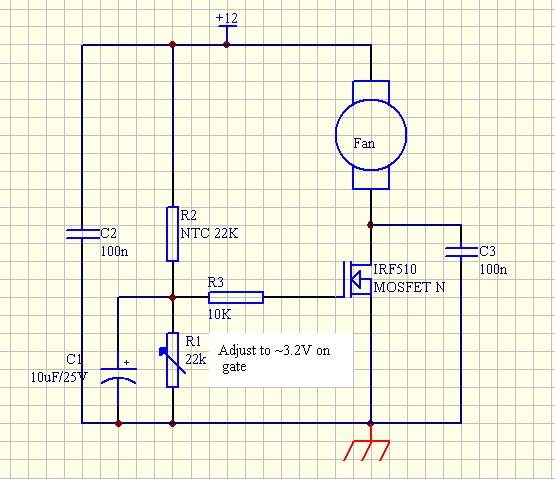 Регулятор оборотов кулера на мосфете схема - 88 фото