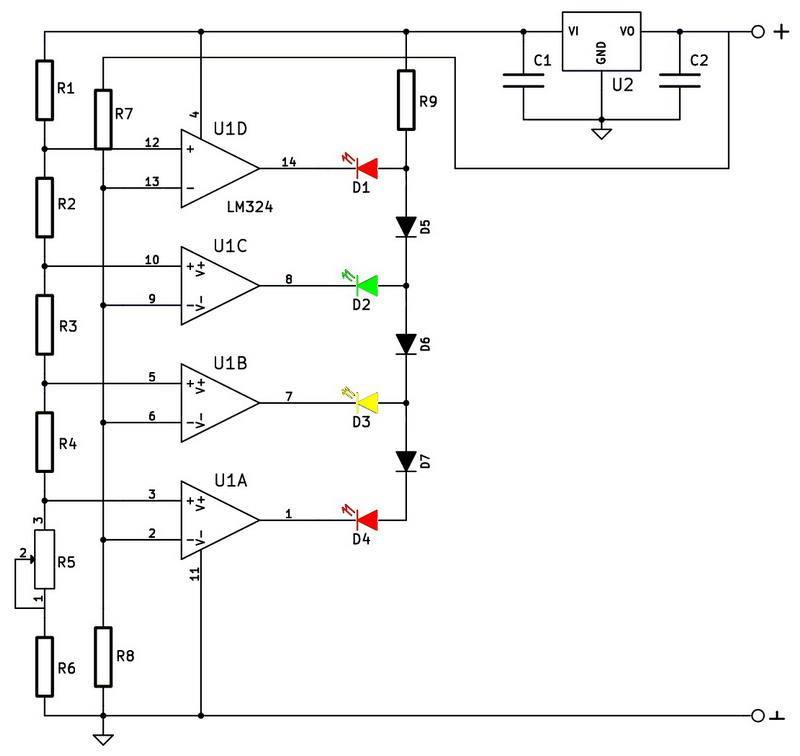 Lm324 схема подключения