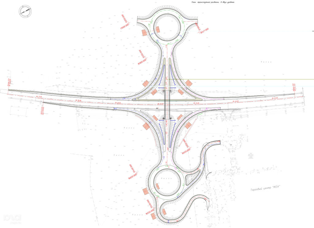 Схема новой развязки на калине